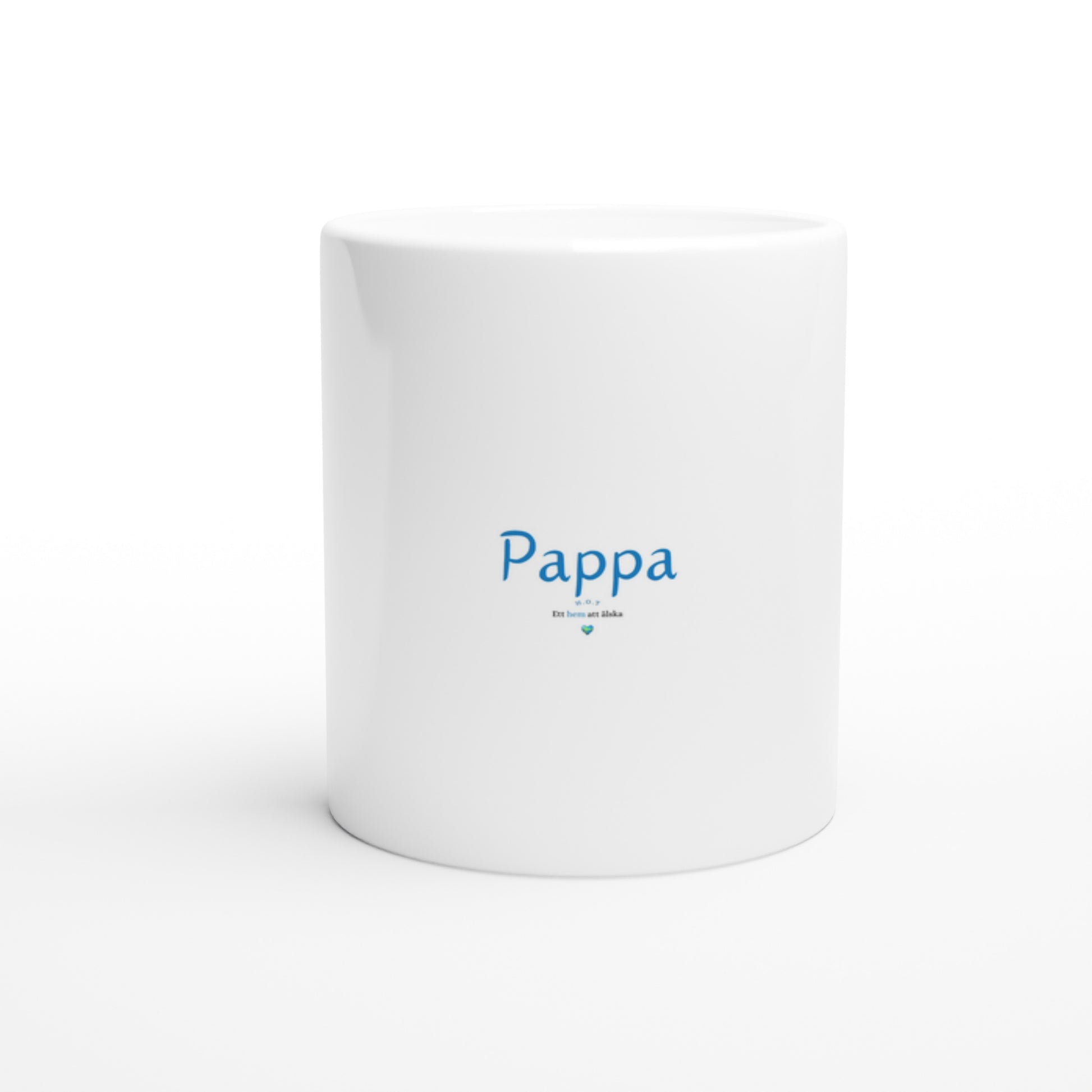 hus och torp - ett hem att älska - pappa - vit mugg - framsida